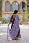 FANCY FAUX BLOOMING EMBROIDERY ZARI SEQUENCE WORK GOWN WITH DUPATTA FESTIVE WEAR WHOLESALE PRICE ETHNIC GARMENT (3)