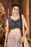 FANCY GEORGETTE DIGITAL PRINTED EMBROIDERY SEQUENCE WORK LEHENGA CHOLI WITH DUPATTA PARTY WEAR WHOLESALE PRICE ETHNIC GARMENT (6)