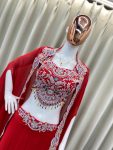 FANCY GEORGETTE EMBROIDERY SEQUENCE DIAMOND WORK BLOUSE SKIRT WITH KOTI PARTY WEAR WHOLESALE PRICE ETHNIC GARMENT (5)