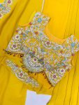 FANCY GEORGETTE EMBROIDERY SEQUENCE DIAMOND WORK BLOUSE SKIRT WITH KOTI PARTY WEAR WHOLESALE PRICE ETHNIC GARMENT (3)