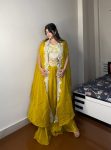 FANCY GEORGETTE EMBROIDERY SEQUENCE DIAMOND WORK BLOUSE SKIRT WITH KOTI PARTY WEAR WHOLESALE PRICE ETHNIC GARMENT (3)