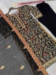 FANCY GEORGETTE EMBROIDERY SEQUENCE MOTI WORK TOP BOTTOM WITH DUPATTA PARTY WEAR WHOLESALE PRICE ETHNIC GARMENT (4)