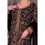 FANCY GEORGETTE EMBROIDERY SEQUENCE MOTI WORK TOP BOTTOM WITH DUPATTA PARTY WEAR WHOLESALE PRICE ETHNIC GARMENT (4)