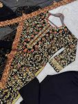 FANCY GEORGETTE EMBROIDERY SEQUENCE MOTI WORK TOP BOTTOM WITH DUPATTA PARTY WEAR WHOLESALE PRICE ETHNIC GARMENT (4)