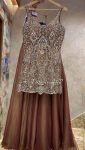 FANCY GEORGETTE EMBROIDERY SEQUENCE PEARL HAND WORK TOP PALAZZO WITH DUPATTA PARTY WEAR WHOLESALE PRICE ETHNIC GARMENT (6)