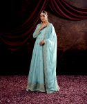 FANCY GEORGETTE EMBROIDERY SEQUENCE WORK GOWN BOTTOM WITH DUPATTA PARTY WEAR WHOLESALE PRICE ETHNIC GARMENT (4)