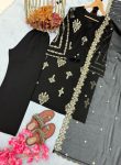 FANCY GEORGETTE EMBROIDERY SEQUENCE WORK TOP PALAZZO WITH DUPATTA FESTIVE WEAR WHOLESALE PRICE ETHNIC GARMENT (3)