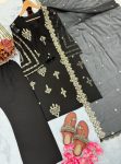 FANCY GEORGETTE EMBROIDERY SEQUENCE WORK TOP PALAZZO WITH DUPATTA FESTIVE WEAR WHOLESALE PRICE ETHNIC GARMENT (3)