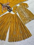 FANCY GEORGETTE EMBROIDERY SEQUENCE WORK TOP PALAZZO WITH DUPATTA FESTIVE WEAR WHOLESALE PRICE ETHNIC GARMENT (3)