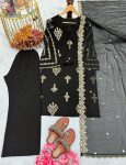 FANCY GEORGETTE EMBROIDERY SEQUENCE WORK TOP PALAZZO WITH DUPATTA FESTIVE WEAR WHOLESALE PRICE ETHNIC GARMENT (3)