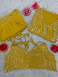 FANCY GEORGETTE EMBROIDERY SEQUENCE WORK WITH KODI LACE WORK KAFTAN TOP BLOUSE WITH SHARARA PARTY WEAR WHOLESALE PRICE ETHNIC GARMENT (4)