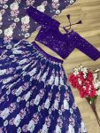 FANCY GEORGETTE EMBROIDERY THREAD SEQUENCE WORK LEHENGA CHOLI WITH DUPATTA PARTY WEAR WHOLESALE PRICE ETHNIC GARMENT (3)