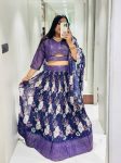 FANCY GEORGETTE EMBROIDERY THREAD SEQUENCE WORK LEHENGA CHOLI WITH DUPATTA PARTY WEAR WHOLESALE PRICE ETHNIC GARMENT (3)