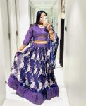 FANCY GEORGETTE EMBROIDERY THREAD SEQUENCE WORK LEHENGA CHOLI WITH DUPATTA PARTY WEAR WHOLESALE PRICE ETHNIC GARMENT (3)