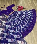 FANCY GEORGETTE EMBROIDERY THREAD SEQUENCE WORK LEHENGA CHOLI WITH DUPATTA PARTY WEAR WHOLESALE PRICE ETHNIC GARMENT (3)