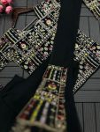 FANCY GEORGETTE EMBROIDERY WORK JACKET PALAZZO WITH DUPATTA PARTY WEAR WHOLESALE PRICE ETHNIC GARMENT (4)
