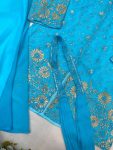 FANCY GEORGETTE SEQUENCE EMBROIDERY WORK TOP PALAZZO WITH DUPATTA PARTY WEAR WHOLESALE PRICE ETHNIC GARMENT (6)