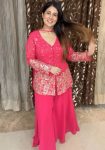 FANCY GEORGETTE SEQUENCE EMBROIDERY WORK TOP PALAZZO WITH DUPATTA PARTY WEAR WHOLESALE PRICE ETHNIC GARMENT (7)