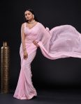 FANCY GEORGETTE SEQUENCE PIPING BOREDR WORK SAREE WITH UNSTITCHED BLOUSE PARTY WEAR WHOLESALE PRICE ETHNIC GARMENT (2)