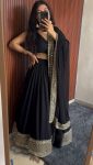 FANCY GEORGETTE THREAD SEQUENCE WORK LEHENGA CHOLI WITH DUPATTA PARTY WEAR WHOLESALE PRICE ETHNIC GARMENT (5)