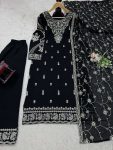 FANCY GEORGETTE THREAD SEQUENCE WORK TOP PALAZZO WITH DUPATTA PARTY WEAR WHOLESALE PRICE ETHNIC GARMENT (3)