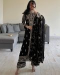 FANCY GEORGETTE THREAD SEQUENCE WORK TOP PALAZZO WITH DUPATTA PARTY WEAR WHOLESALE PRICE ETHNIC GARMENT (3)