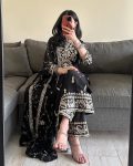 FANCY GEORGETTE THREAD SEQUENCE WORK TOP PALAZZO WITH DUPATTA PARTY WEAR WHOLESALE PRICE ETHNIC GARMENT (3)
