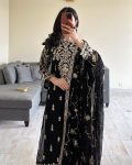 FANCY GEORGETTE THREAD SEQUENCE WORK TOP PALAZZO WITH DUPATTA PARTY WEAR WHOLESALE PRICE ETHNIC GARMENT (3)