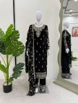 FANCY GEORGETTE THREAD SEQUENCE WORK TOP PALAZZO WITH DUPATTA PARTY WEAR WHOLESALE PRICE ETHNIC GARMENT (3)