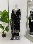 FANCY GEORGETTE THREAD SEQUENCE WORK TOP PALAZZO WITH DUPATTA PARTY WEAR WHOLESALE PRICE ETHNIC GARMENT (3)