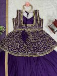 FANCY GEORGETTE THREAD WITH SEQUENCE WORK TOP LEHENGA WITH DUPATTA PARTY WEAR WHOLESALE PRICE ETHNIC GARMENT (3)
