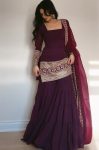FANCY GEORGETTE THREAD WITH SEQUENCE WORK TOP SHARARA WITH DUPATTA FESTIVE WEAR WHOLESALE PRICE ETHNIC GARMENT (3)