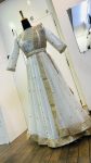 FANCY GEORGETTE ZARI SEQUENCE WORK GOWN WITH DUPATTA PARTY WEAR WHOLESALE PRICE ETHNIC GARMENT (4)