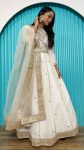 FANCY GEORGETTE ZARI SEQUENCE WORK GOWN WITH DUPATTA PARTY WEAR WHOLESALE PRICE ETHNIC GARMENT (4)