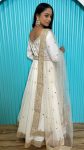 FANCY GEORGETTE ZARI SEQUENCE WORK GOWN WITH DUPATTA PARTY WEAR WHOLESALE PRICE ETHNIC GARMENT (4)