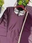 FANCY JAPAN SATIN PLIAN TOP SALWAR WITH DUPATTA FESTIVE WEAR WHOLESALE PRICE ETHNIC GARMENT (3)