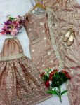 FANCY JIMMY CHOO EMBROIDERY SEQUENCE WORK TOP SHARARA WITH DUPATTA PARTY WEAR WHOLESALE PRICE ETHNIC GARMENT (3)