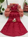 FANCY JIMMY CHOO PLAIN SAREE WITH UNSTITCHED BLOUSE PARTY WEAR WHOLESALE PRICE ETHNIC GARMENT (1)
