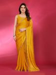 FANCY JIMMY CHOO PLAIN WITH DECORATIVE LACE WORK SAREE WITH UNSTITCHED BLOUSE PARTY WEAR WHOLESALE PRICE ETHNIC GARMENT (3)
