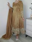 FANCY JIMMY CHOO SEQUENCE AND EMBROIDERY WORK ANARKALI GOWN BOTTOM WITH DUPATTA FESTIVE WEAR WHOLESALE PRICE ETHNIC GARMENT (3)