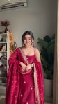 FANCY JIMMY CHOO THREAD SEQUENCE WORK TOP PALAZZO WITH DUPATTA PARTY WEAR WHOLESALE PRICE ETHNIC GARMENT (3)