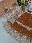 FANCY LILY NET EMBROIDERY CODING AND SEQUENCE WORK TOP SHARARA WITH DUPATTA FESTIVE WEAR WHOLESALE PRICE ETHNIC GARMENT (10)