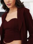 FANCY LYCRA PLAIN FORMAL WEAR TOP PANT WITH BLAZER PARTY WEAR WHOLESALE PRICE ETHNIC GARMENT (19)