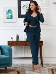 FANCY LYCRA PLAIN FORMAL WEAR TOP PANT WITH BLAZER PARTY WEAR WHOLESALE PRICE ETHNIC GARMENT (11)