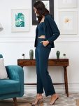 FANCY LYCRA PLAIN FORMAL WEAR TOP PANT WITH BLAZER PARTY WEAR WHOLESALE PRICE ETHNIC GARMENT (11)