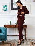 FANCY LYCRA PLAIN FORMAL WEAR TOP PANT WITH BLAZER PARTY WEAR WHOLESALE PRICE ETHNIC GARMENT (19)