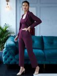FANCY LYCRA PLAIN FORMAL WEAR TOP PANT WITH BLAZER PARTY WEAR WHOLESALE PRICE ETHNIC GARMENT (3)