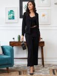 FANCY LYCRA PLAIN FORMAL WEAR TOP PANT WITH BLAZER PARTY WEAR WHOLESALE PRICE ETHNIC GARMENT (8)