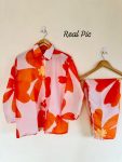 FANCY MUSLIN FLORAL PRINTED STITCHED CO-ORD SET PARTY WEAR WHOLESALE PRICE ETHNIC GARMENT (4)