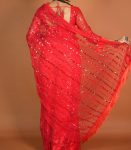 FANCY NET SEQUENCE THREAD JHALAR LACE WORK SAREE WITH UNSTITCHED BLOUSE PARTY WEAR WHOLESALE PRICE ETHNIC GARMENT (3)